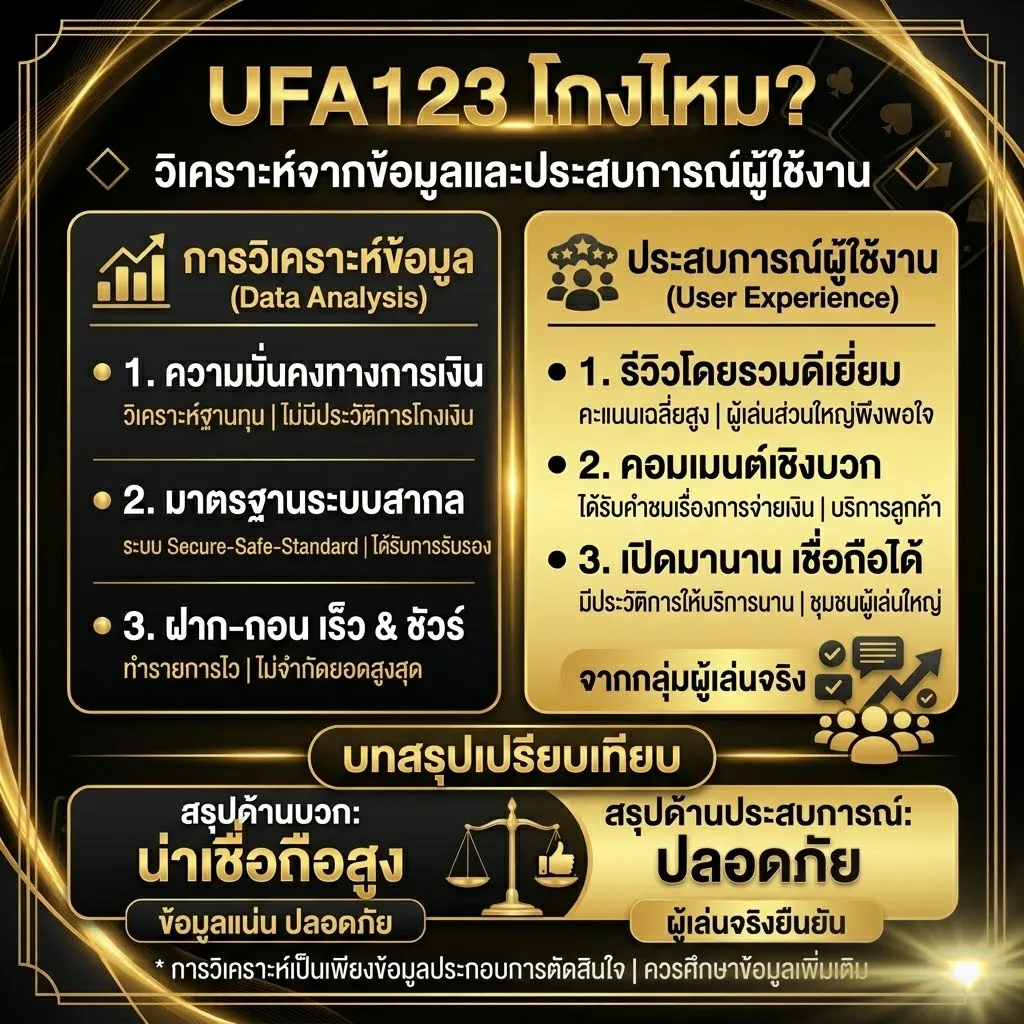 UFA123 โกงไหม