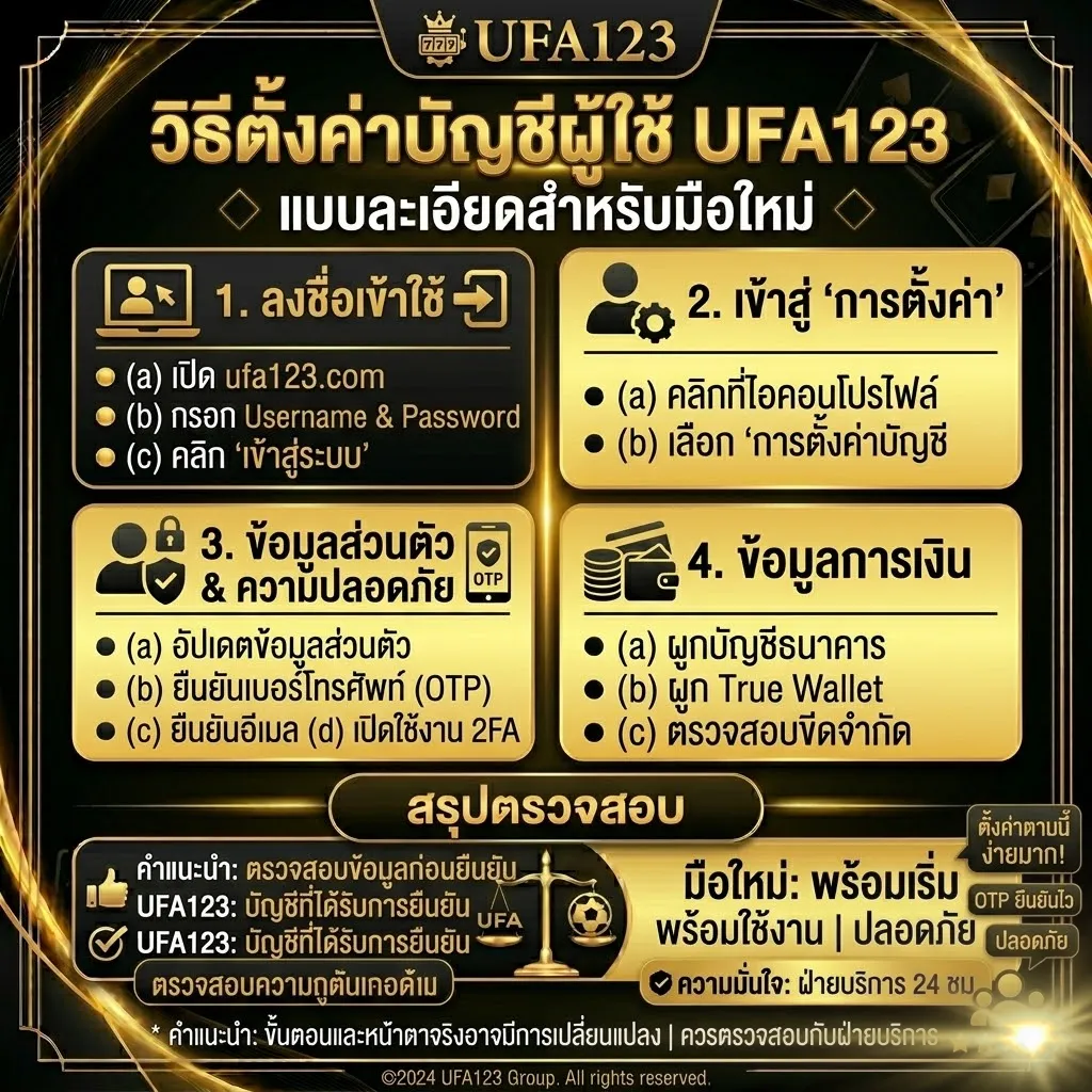 วิธีตั้งค่าบัญชีผู้ใช้ UFA123